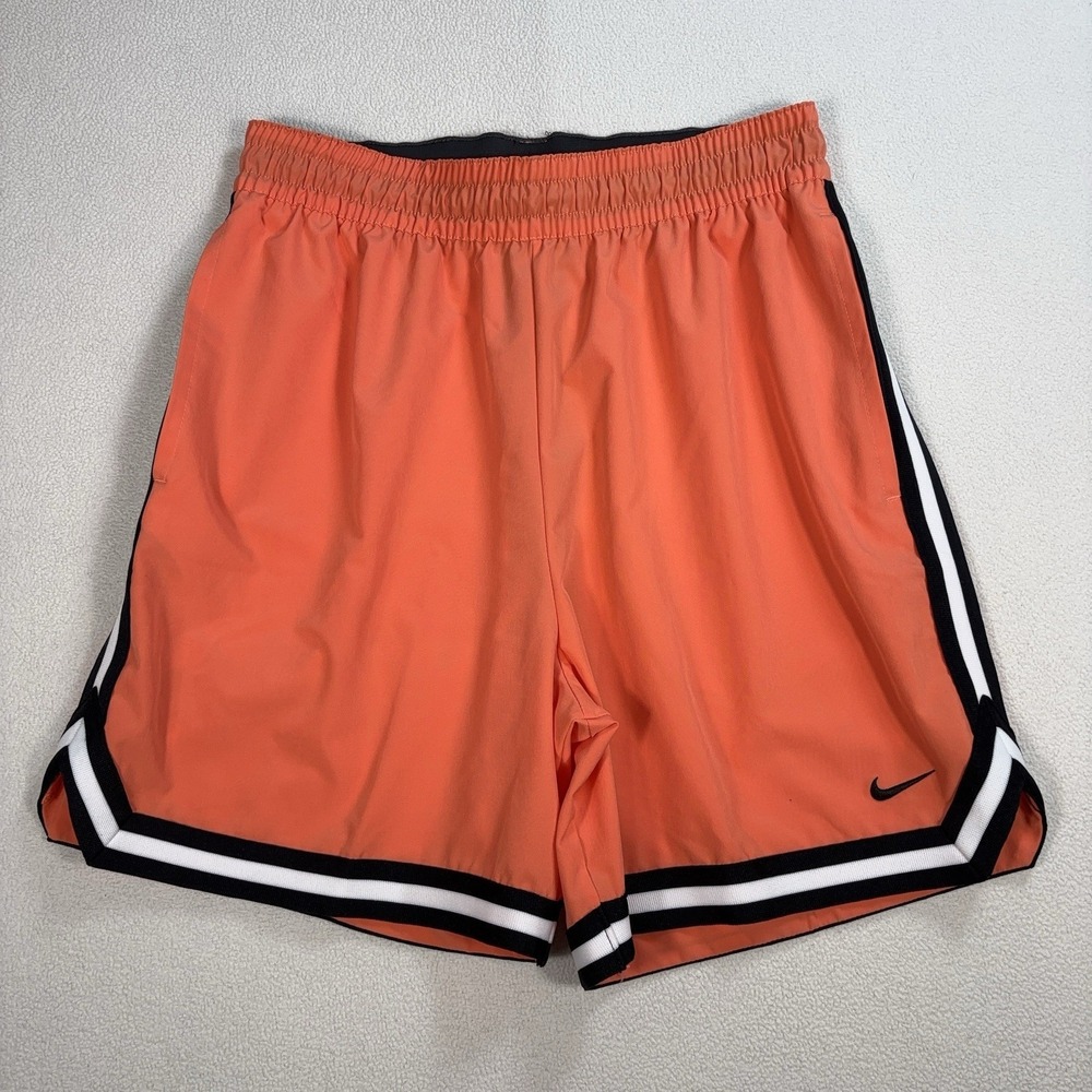 Nike DNA 6" Shorts Men's M Neon Orange Dri-Fit‎ Swoosh Logo Stretch Drawstring